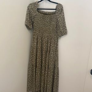 Ann Taylor maxi dress in green florals